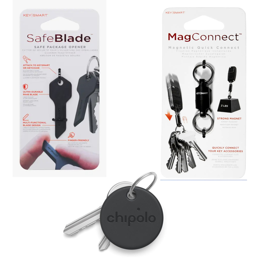 Must Have Key Attachments - Chipolo ONE Spot, Safe Blade, Mag Connect